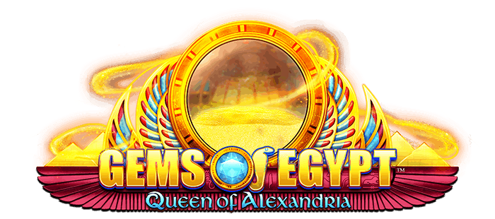 Gems of Egypt Queen of Alexandria Slot Logo Pay By Mobile Casino